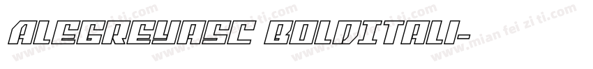 AlegreyasC BoldItali字体转换